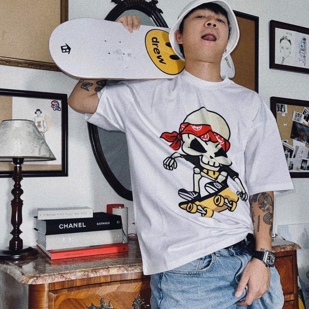 DREW TEE - Áo Drew Hearty (White) [Mirror Quality]