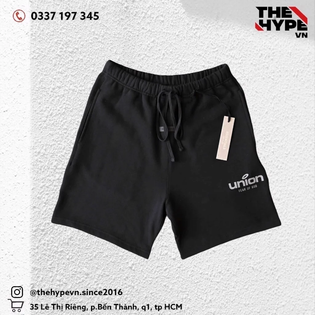 FOG SHORTS - Quần Shorts Union (Black) [Mirror Quality]